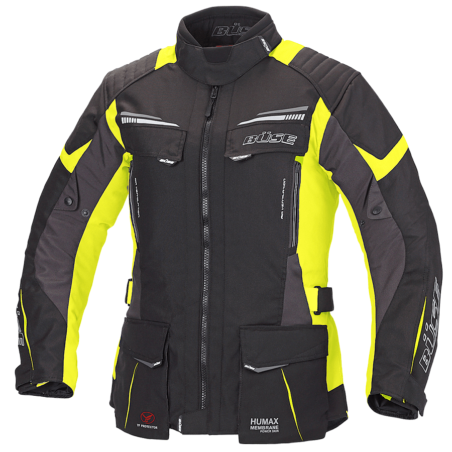 Büse Dam Textile MC Jacke Lago Pro Schwarz /Grippe