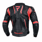 Rebelhorn MC-Leather Jacke Kämpfer Schwarz /Rot