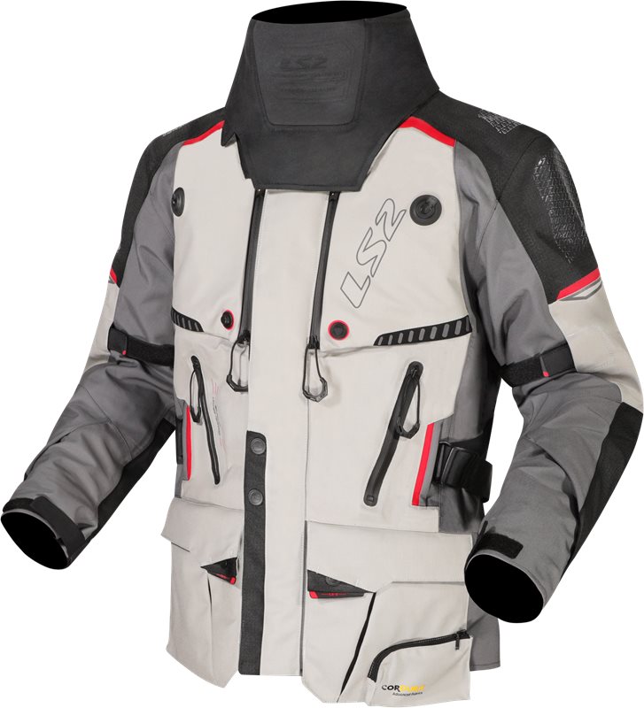 Jacke LS2 Apollo Mr. Gray/Black/Rot