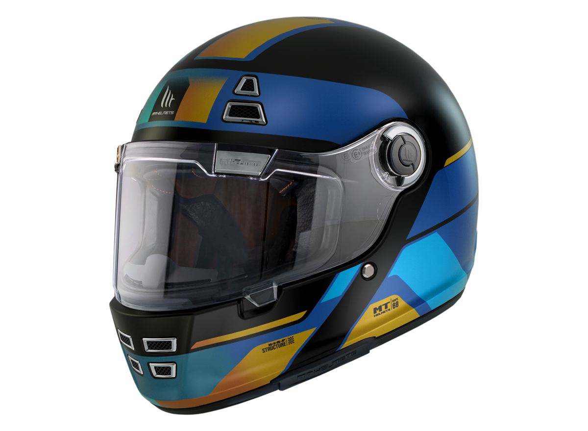 Casque MT Casque intégral MC Jarama 68th C9 Blue Matt