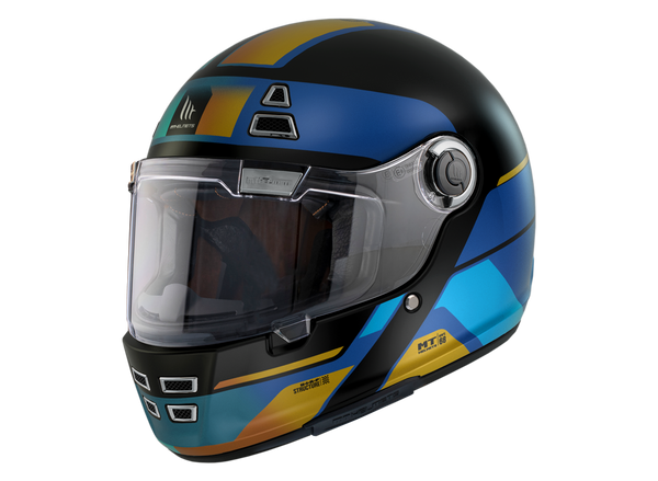 MT Helmets Integrale MC Helmet Jarama 68e C9 Blue Matt
