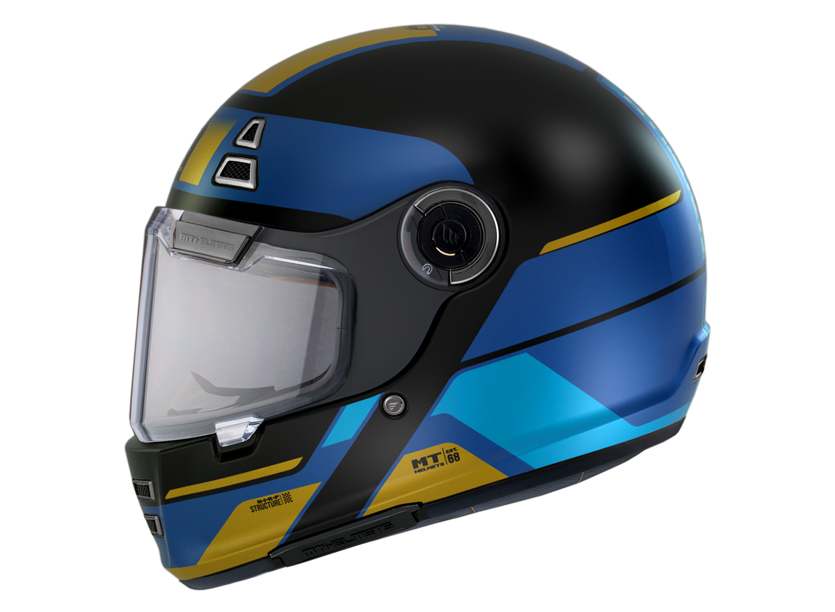 Casque MT Casque intégral MC Jarama 68th C9 Blue Matt