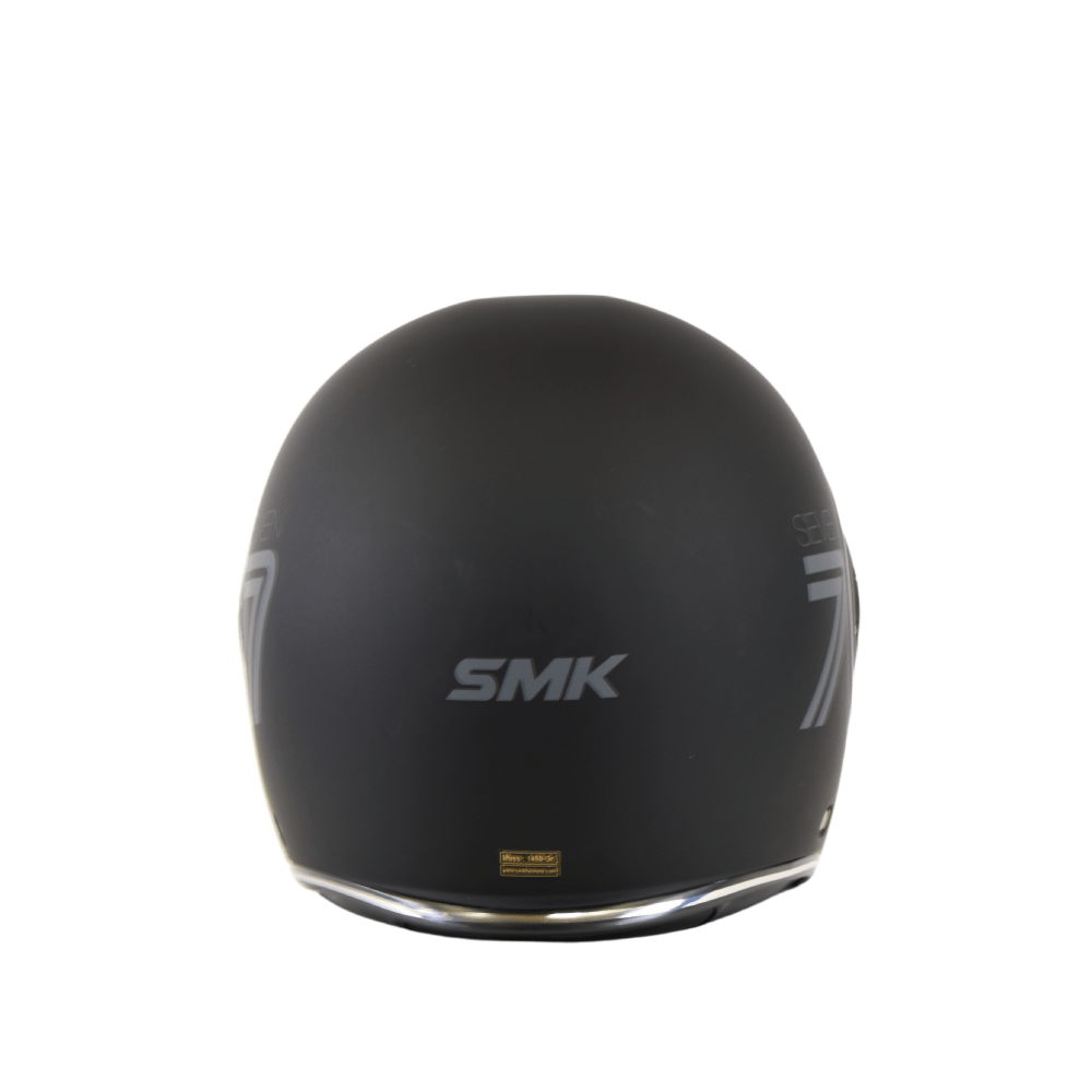 SMK Jet MC Helm Retro Seven Black