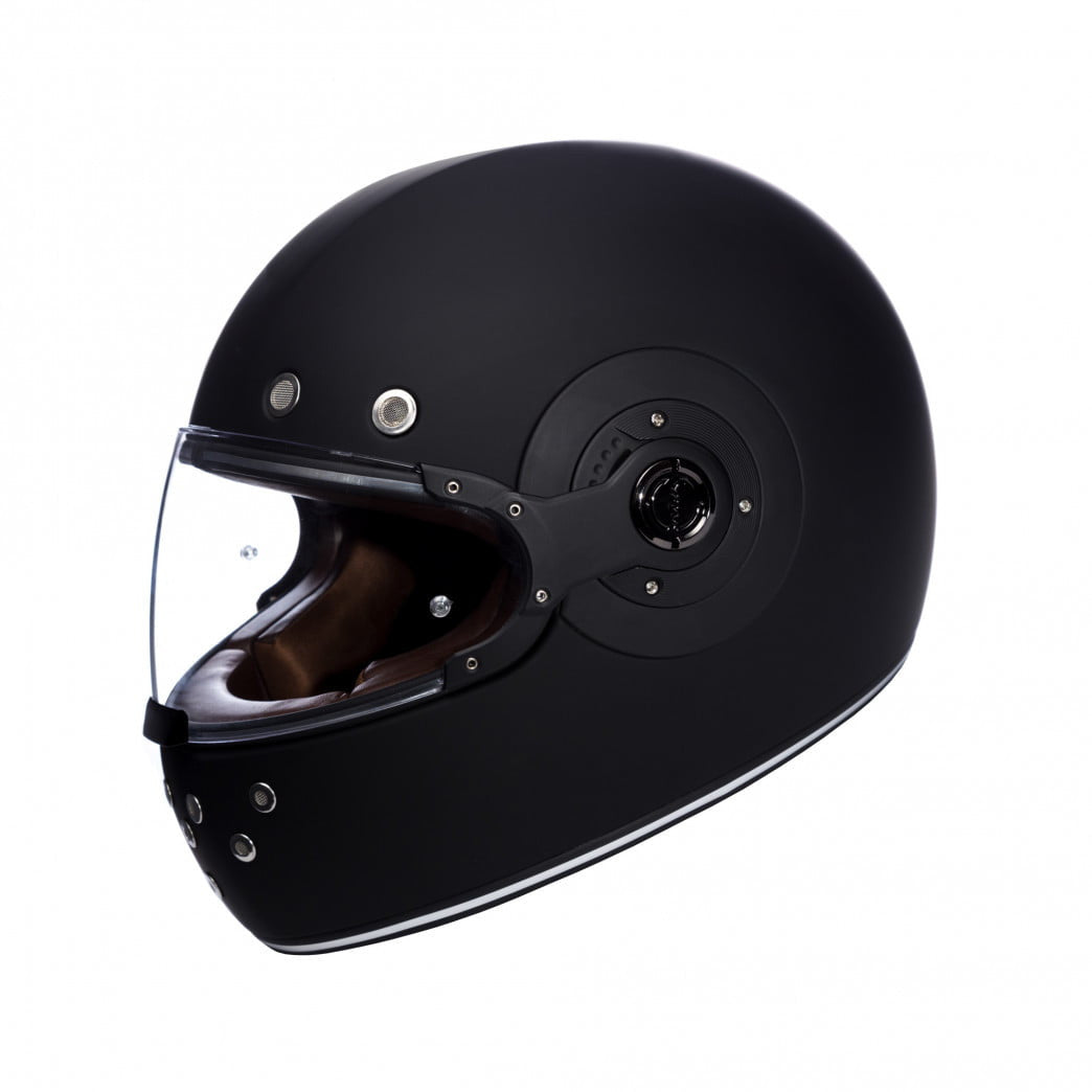 SMK integraal MC -helm retro zwart