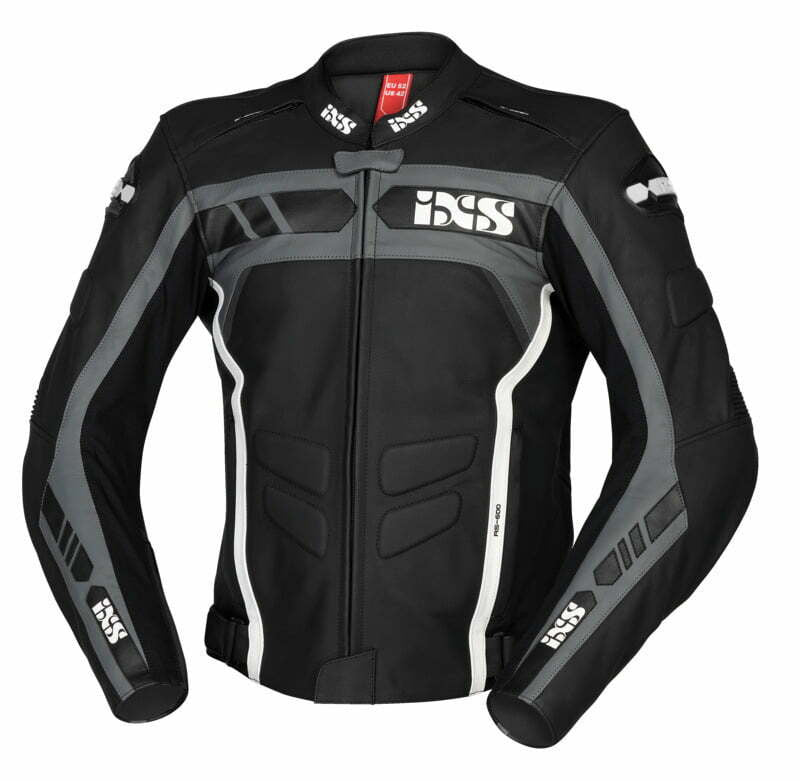 IXS MC-Leather Jacket LD RS-600 1.0 Zwart /grijs /wit