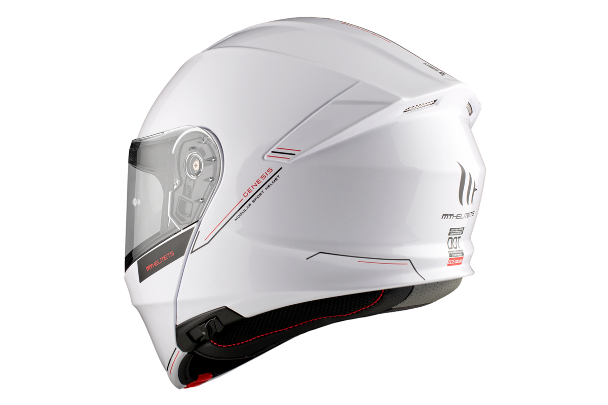 Mt Helmets Openable MC Helmet Genesis Sv White