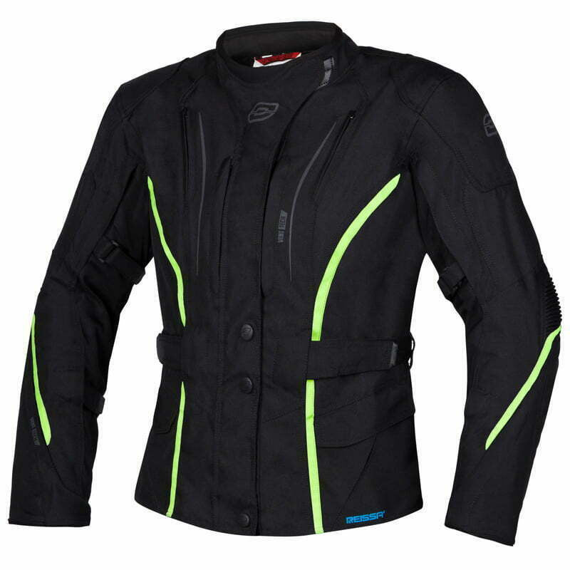 Ozone Dam Textil Mc-Jacke Sahara Schwarz /Flu 