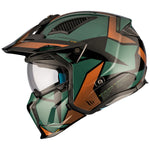 MT Helme öffnen MC Helm Streetfighter SV S P1R Green