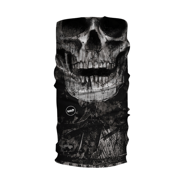 BÜSE Halskrage Tuch El Capitan med ett skräckinjagande dödskallemotiv och sjörövartema. Perfekt som stilfullt skydd mot vind och kyla.