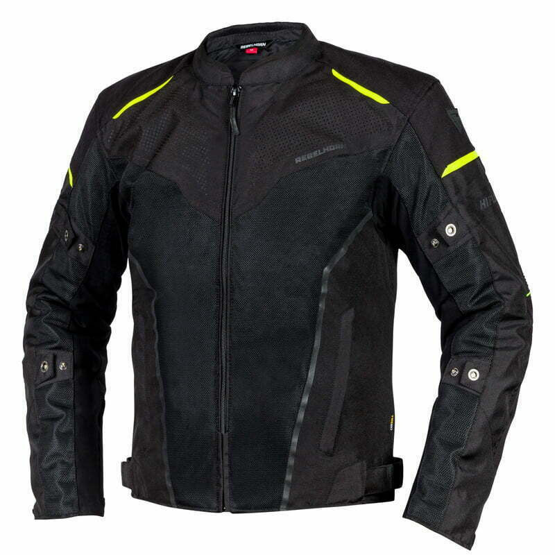 Rebelhorn Textile MC Jacke Hiflow IV Schwarz /Grippe