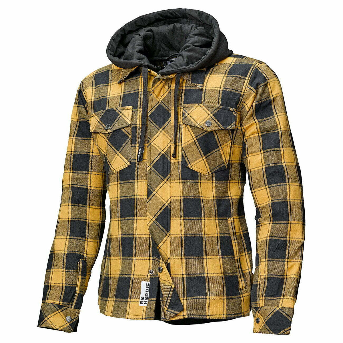 Vastgehouden Kevlar MC -shirt Lumberjack II zwart /geel