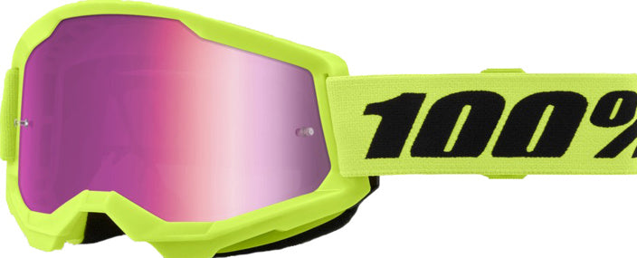 100% Goggles Strata 2 Neon Yellow - Spegel