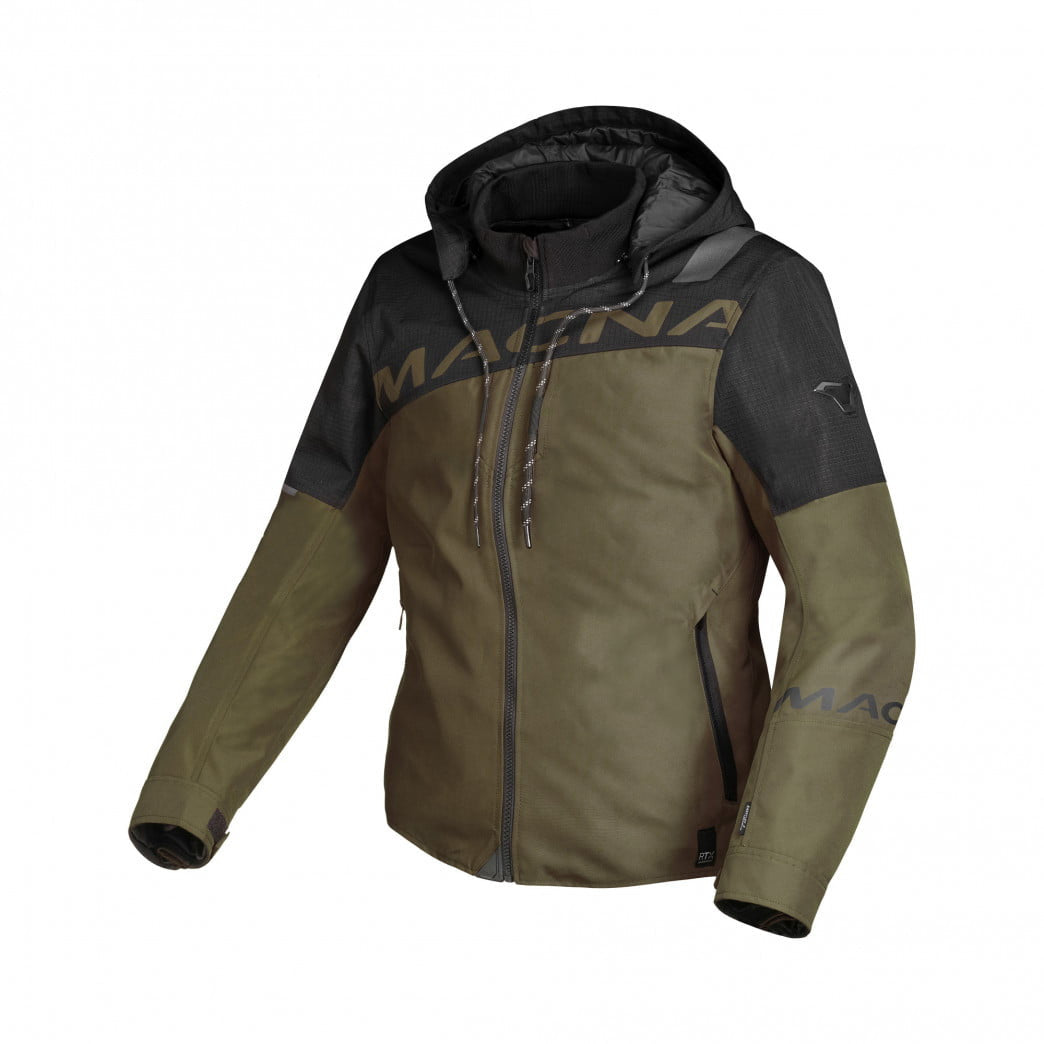 Macna Dam Textile MC Jacke Waschbecken Schwarz /Olive