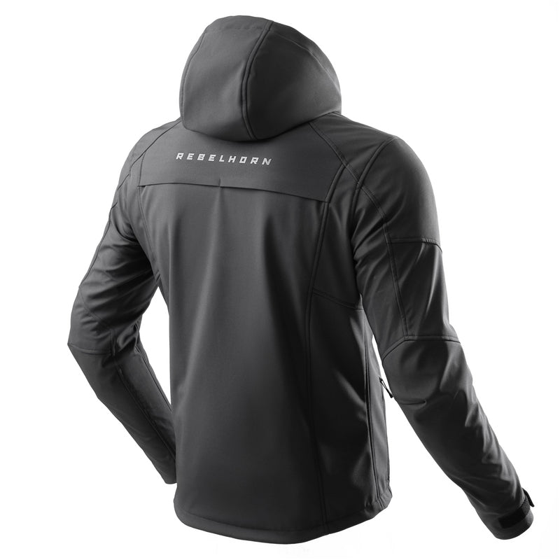 Rebelhorn Softshell Mc-Jacket Slash Schwarz