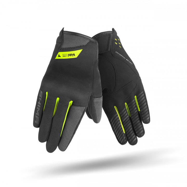 Shima Barn Mc-Handskar One Evo Kids Svart/Flu med ergonomisk design och neonfärgade detaljer för barn. Perfekt för motorcykelsäkerhet och komfort.