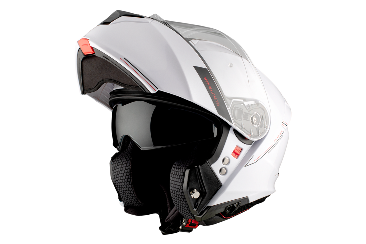 Mt Helmets Openable MC Helmet Genesis Sv White