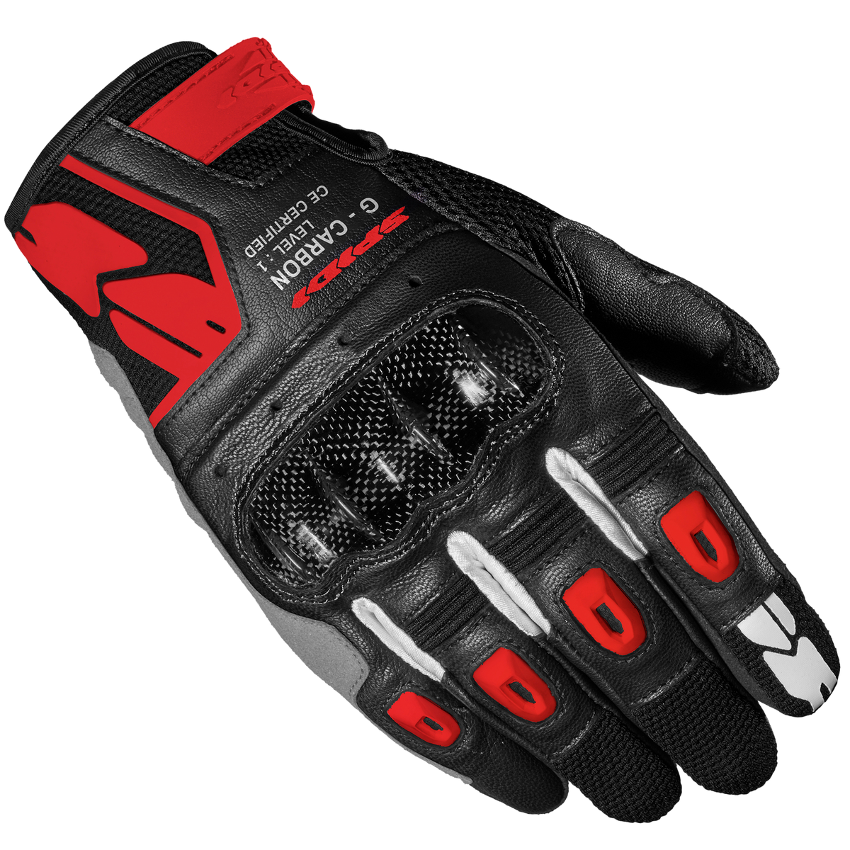 Spidi MC Gloves G-Carbon Black /Red