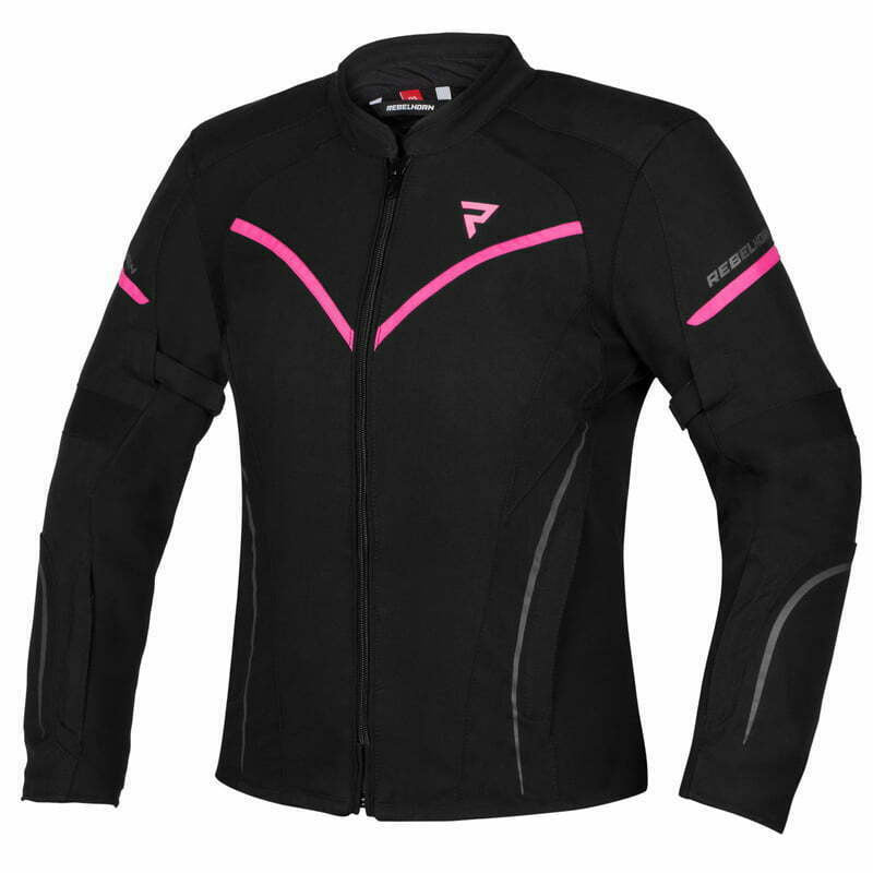 Rebelhorn Dam Textile MC Jacke Luna Black /Pink /Grippe